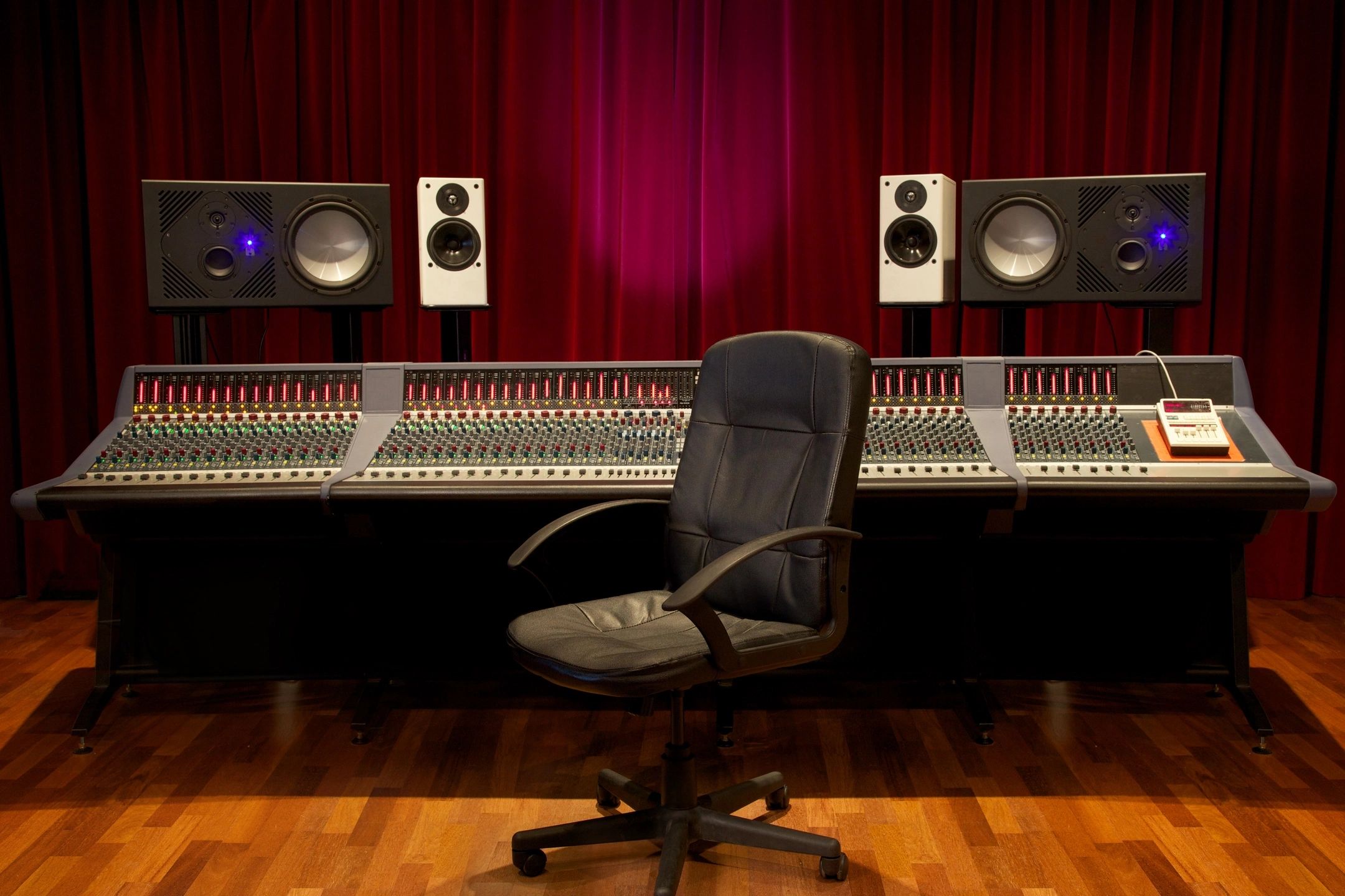 Professional recording studio mixing console